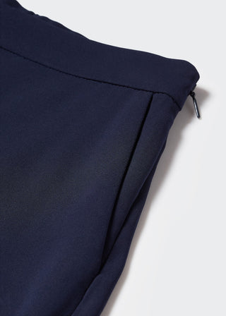 Pantalón Recto con Cintura Elástica