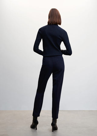 Pantalón Recto con Cintura Elástica