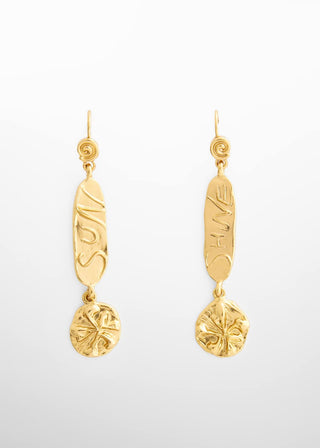 Aretes Largos con Monedas