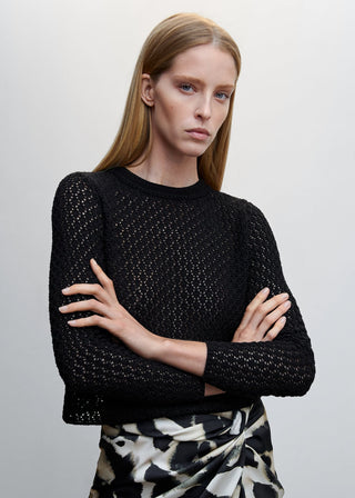 Cárdigan Cuello Redondo de Punto