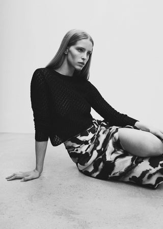 Cárdigan Cuello Redondo de Punto