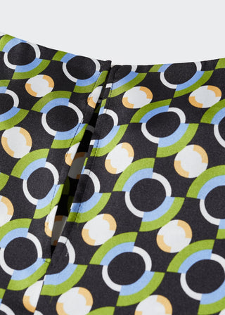 Vestido Manga Larga Acampanada con Estampado