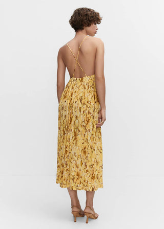Vestido con Espalda Cruzada Estampado