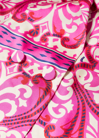 Camisa Satinada con Estampado Paisley