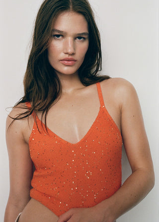 Blusa de Tirantes con Espalda Cruzada