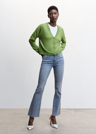 Cárdigan Recto con Detalle de Botones