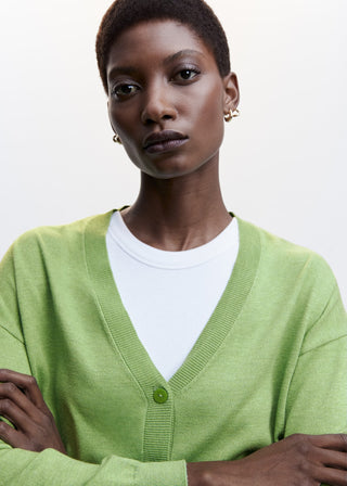 Cárdigan Recto con Detalle de Botones