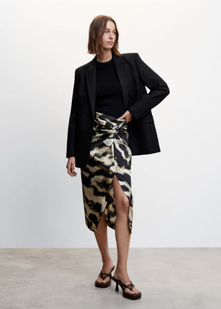 Enagua Talle Medio con Estampado Abstracto