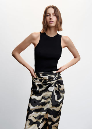 Enagua Talle Medio con Estampado Abstracto