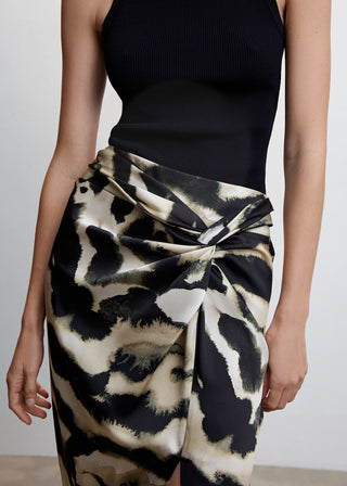 Enagua Talle Medio con Estampado Abstracto