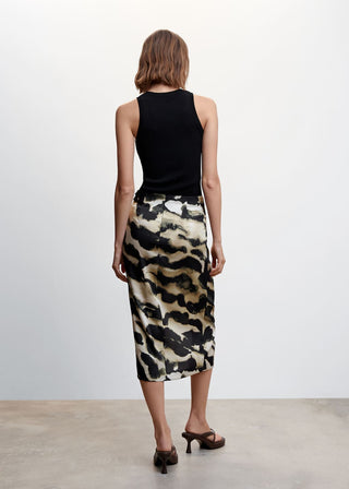 Enagua Talle Medio con Estampado Abstracto