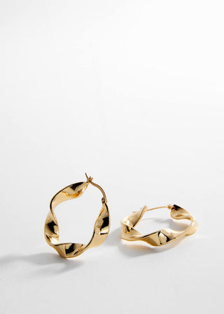 Aretes de Aro Retorcidos