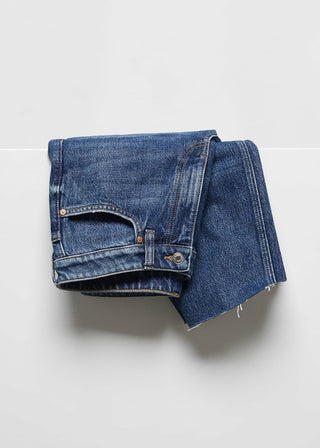 Jeans Rectos Talle Medio con Bolsillos