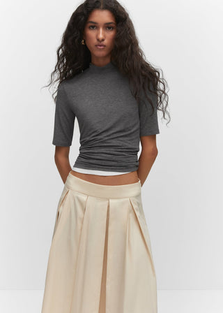 Camiseta Manga Larga con Cuello Perkins