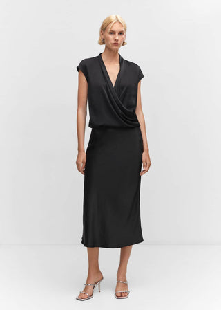 Blusa sin Mangas con Cuello Cruzado