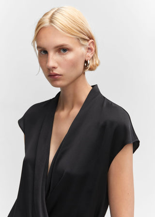 Blusa sin Mangas con Cuello Cruzado