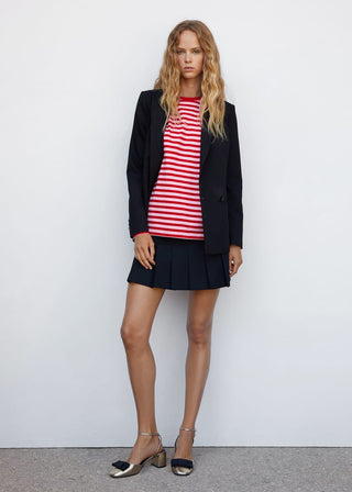 Camiseta Manga Larga Estampado de Rayas