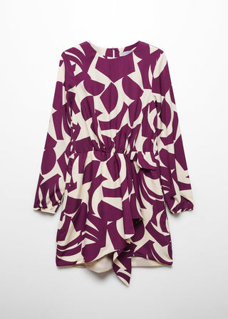 Vestido Manga Larga con Estampado