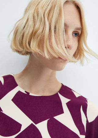 Vestido Manga Larga con Estampado