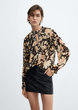 Blusa Manga Larga con Estampado Floral