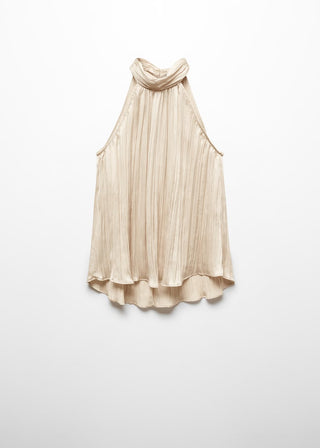 Blusa Satinada Cuello Halter