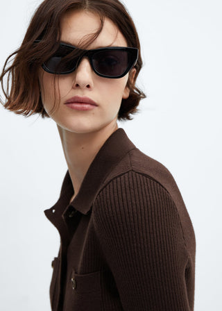 Cárdigan de Canalé con Bolsillos