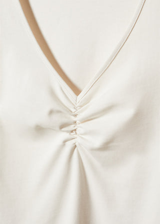 Camiseta Manga Corta con Detalle Fruncido