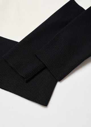 Cárdigan Cuello Alto con Estampado de Rayas