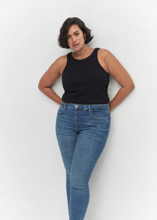 Jeans Skinny Talle Alto con Bolsillos