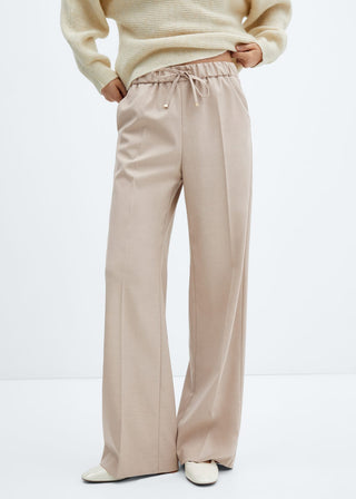 Pantalón Wide Leg con Cintura Elástica