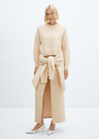 Cárdigan Cuello Redondo con Canalé