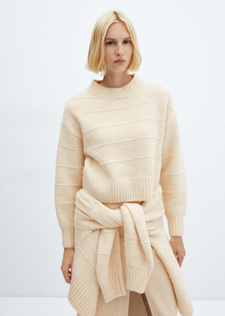 Cárdigan Cuello Redondo con Canalé