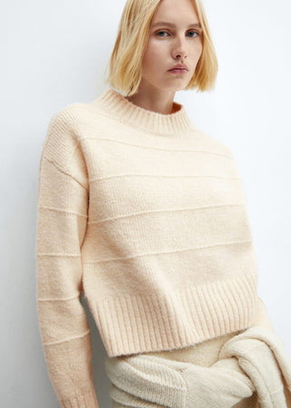 Cárdigan Cuello Redondo con Canalé