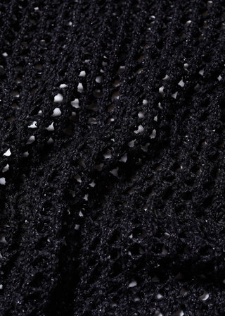 Cárdigan Cuello Perkins de Punto Calado