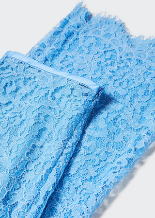 Pantalón Talle Alto con Tejido Bordado