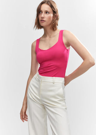 Camiseta Entallada con Tirantes Anchos