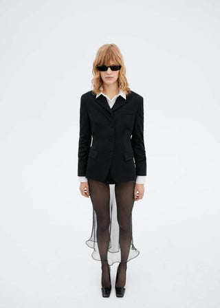 Blazer Recto con Detalle de Bolsillos