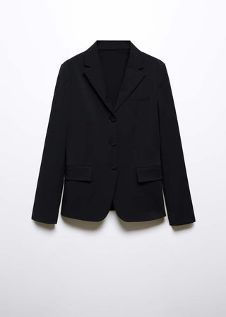 Blazer Recto con Detalle de Bolsillos