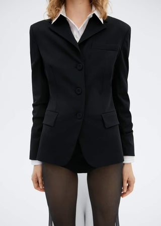 Blazer Recto con Detalle de Bolsillos