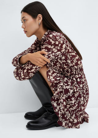 Vestido Manga Larga Cuello Perkins