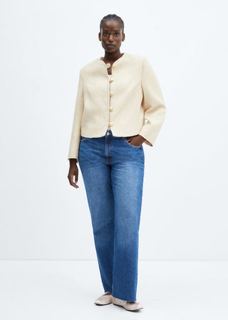 Chaqueta de Tweed con Botones