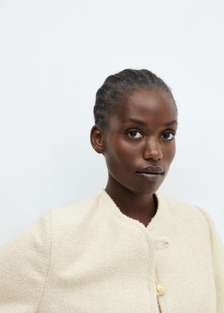 Chaqueta de Tweed con Botones