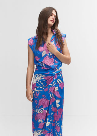 Enagua con Abertura Estampado Floral