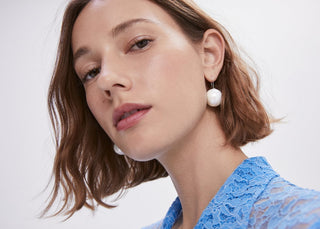 Aretes de Cristal con Perla