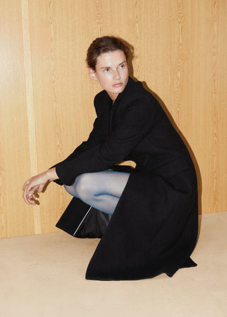 Abrigo Largo Cuello con Solapa