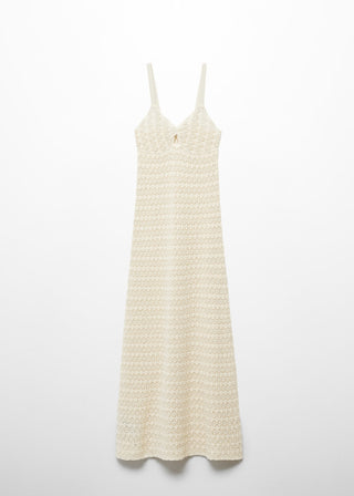 Vestido de Tirantes con Tejido de Crochet