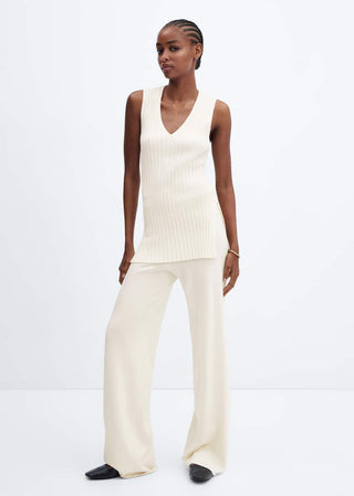 Pantalón Talle Medio con Cintura Elástica