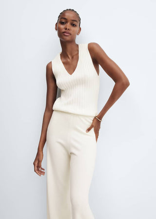 Pantalón Talle Medio con Cintura Elástica