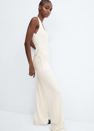 Pantalón Talle Medio con Cintura Elástica