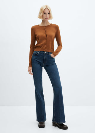 Cárdigan Cuello Redondo con Botones